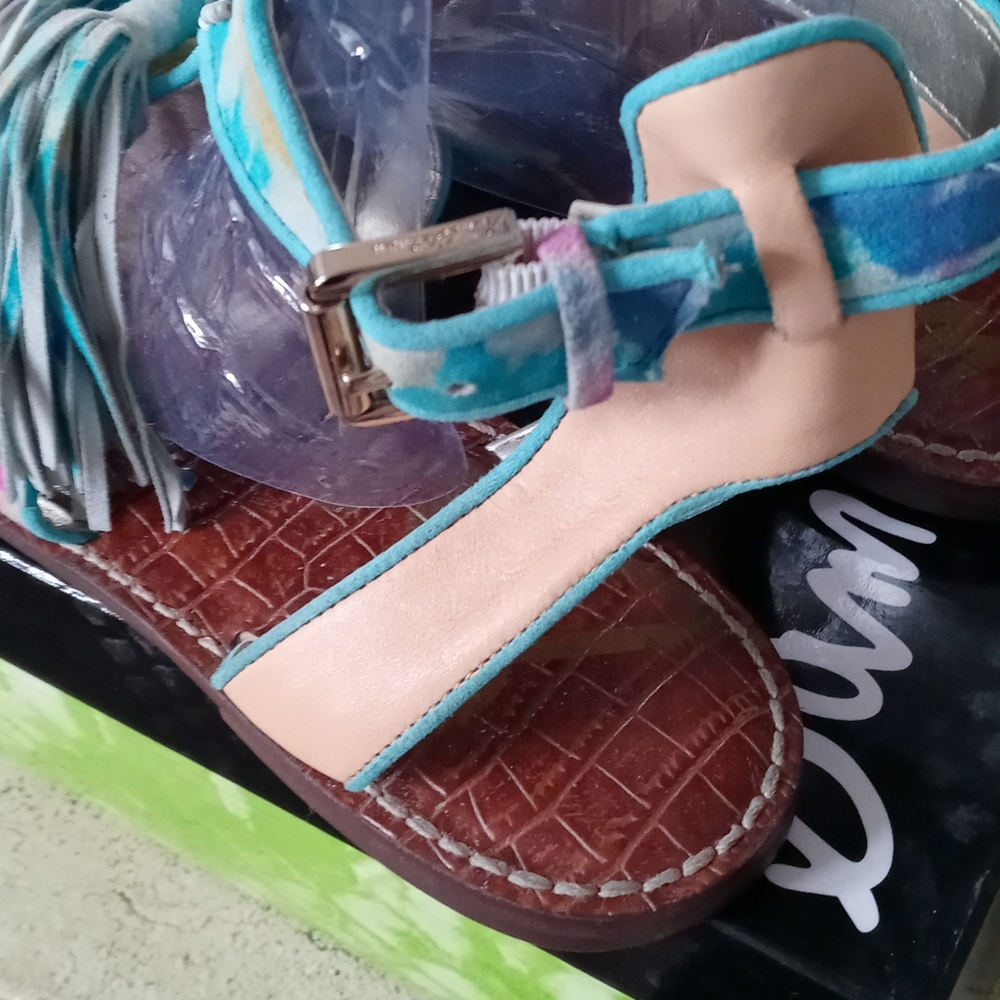 Aztec inspired thong sandal